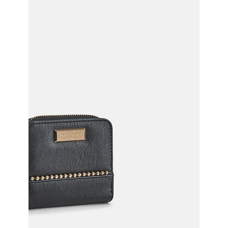 Women's Studded Wallet with Zip & Card Slots - Jessica Simpson Roxie