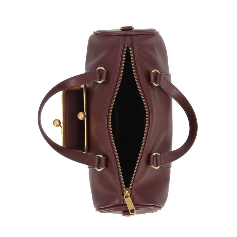 Women's Faux Leather Frame Satchel Handbag - Structured, Chic & Spacious
