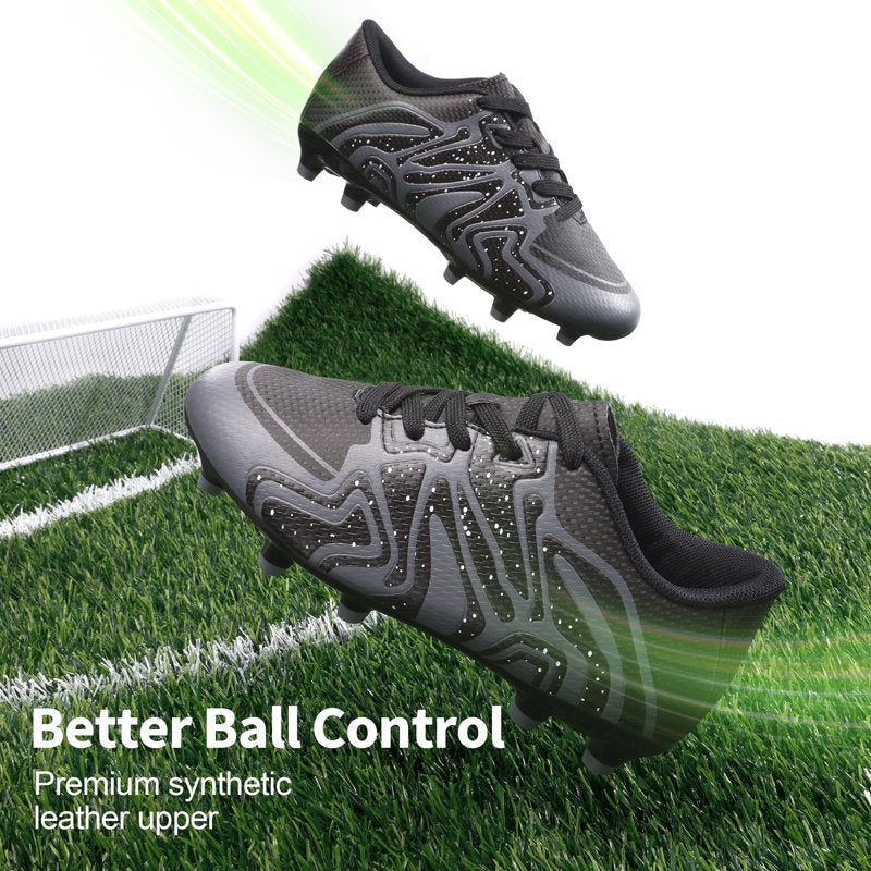 Burudani Kids Lightweight Soccer Shoes - Little Kid Black/Dark/Grey/White