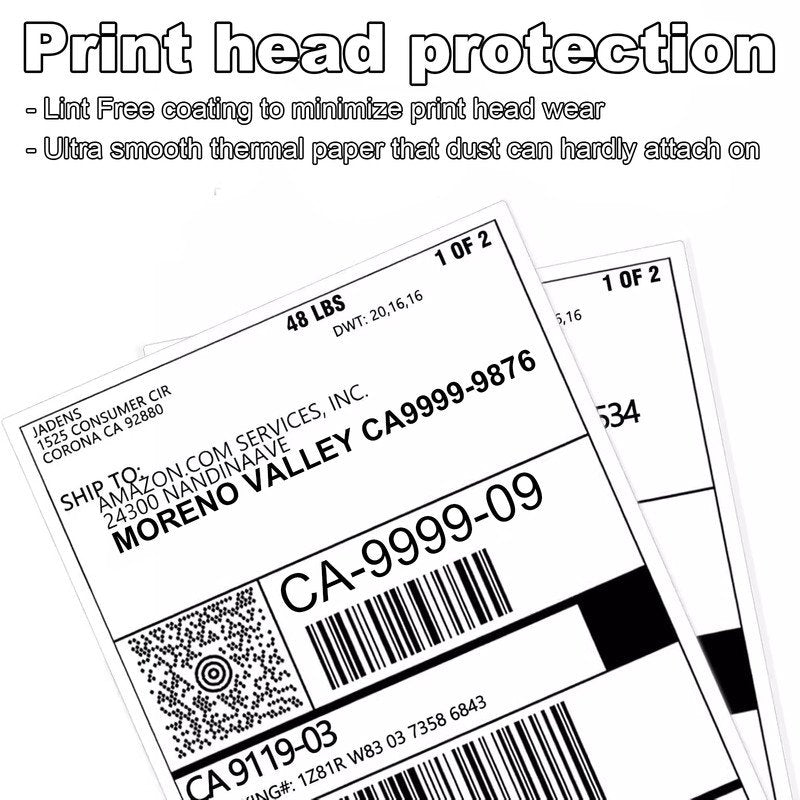 Thermal Shipping Labels 4x6 Inch Pack of 700 - Waterproof Barcode Labels for Shipping