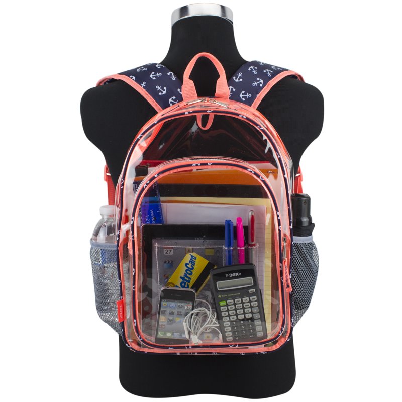 Clear Coral Backpack and Cinch Sling Set - Durable & Versatile Travel Bag