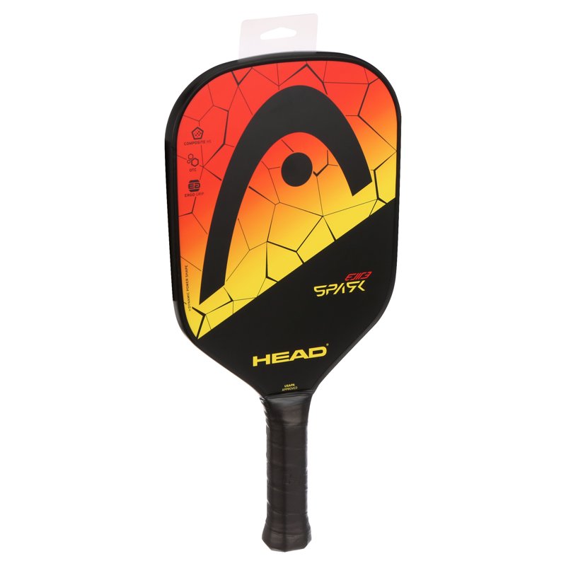 HEAD Spark Elite Pickleball Paddle - Fiberglass Surface, 8.1 oz, Red/Yellow/Black Variation