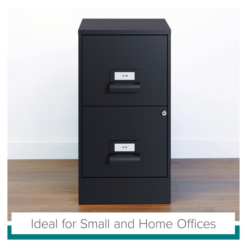 18 Inch Metal File Cabinet with Lock 2-Drawer Vertical Storage Organizer