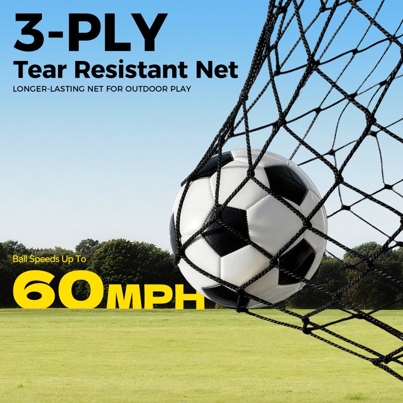 Portable 6x4 ft Kids Soccer Goal Set with Ball & Accessories – Backyard Training