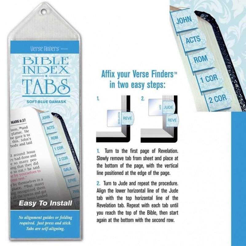 Bible Index Tabs - Verse Finders Self-Adhesive Bookmark Set for Easy Navigation