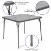 Kids Folding Table and Chair Set - Gray, Padded, Safety Locking Legs