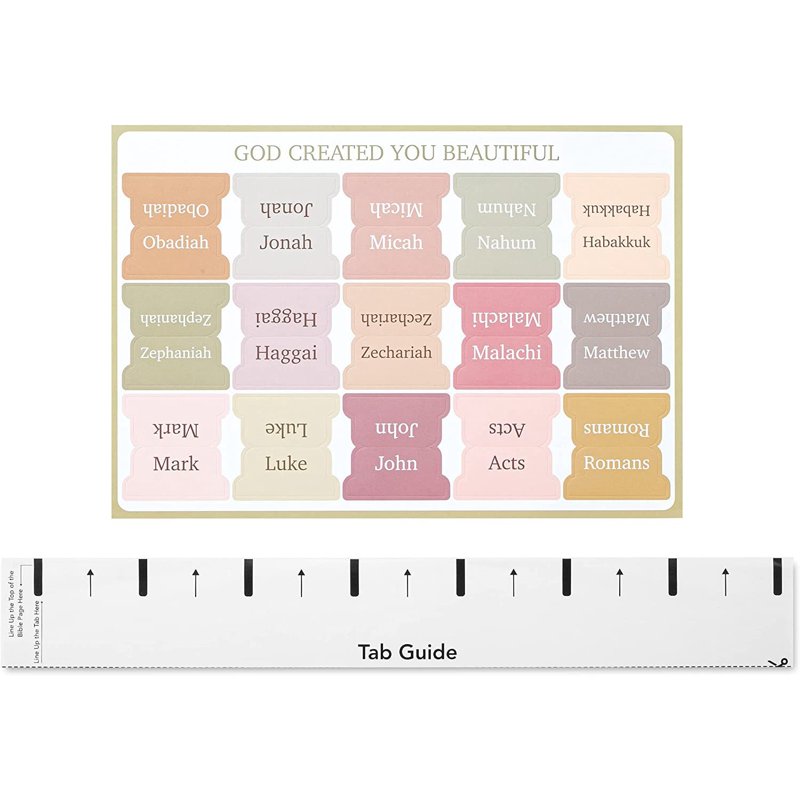 Bible Tabs for Old and New Testament - Laminated Bible Book Index Stickers for Easy Navigation