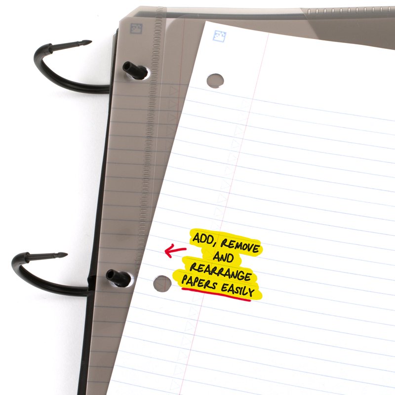 Refillable Notebook with Custom Cover and Study App - 60 Sheets, College Ruled