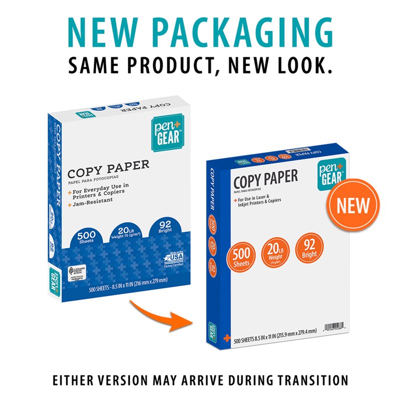 Office Copy Paper 8.5 x 11 White 20 lb Bright 92 - Ream of 500 Sheets