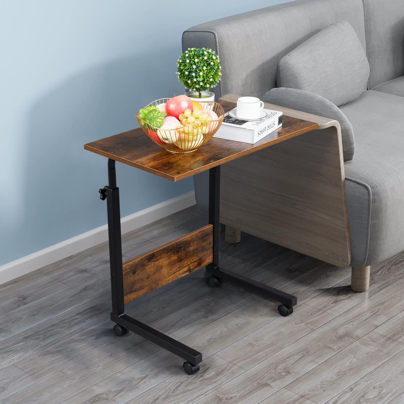 Height Adjustable Computer Desk Home Office Study Laptop Table with Wheels