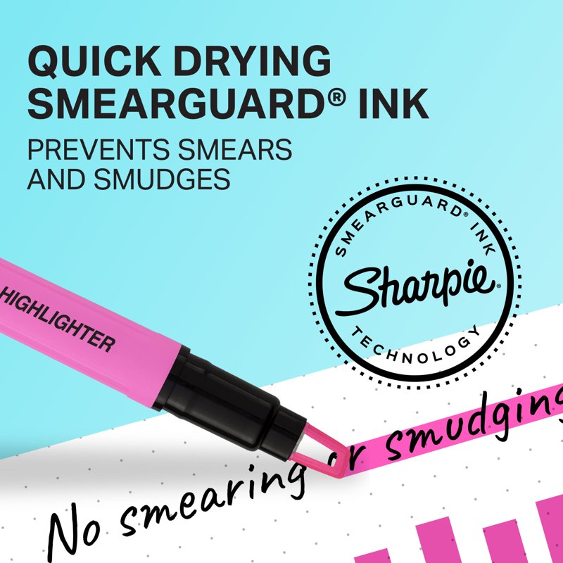 Sharpie Clear View Highlighter Set - Assorted Pocket Markers, 8 Count