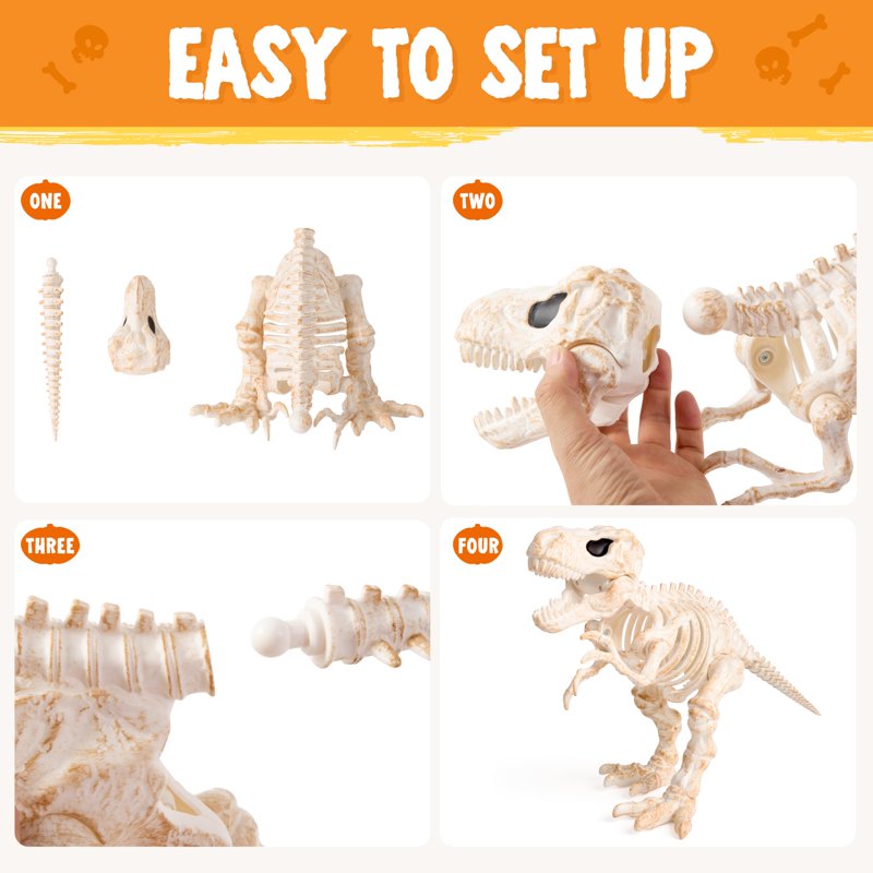 Joyfy 13.35" Posable Tyrannosaurus Rex Skeleton – Dinosaur Skeleton Decoration (Variation: Dinosaur)