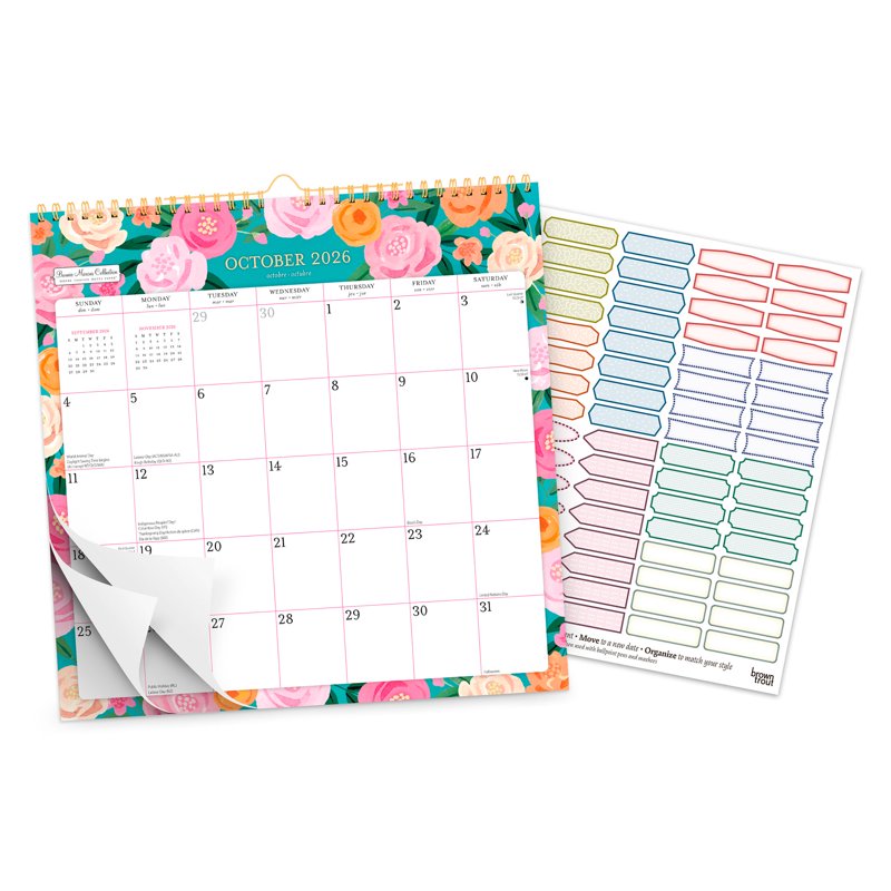 18-Month Square Wall & Desktop Calendar - Stylish Office Organizer