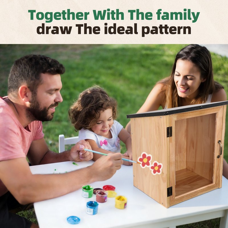 Outdoor Wooden Library Box Waterproof Community Book Share Cabinet