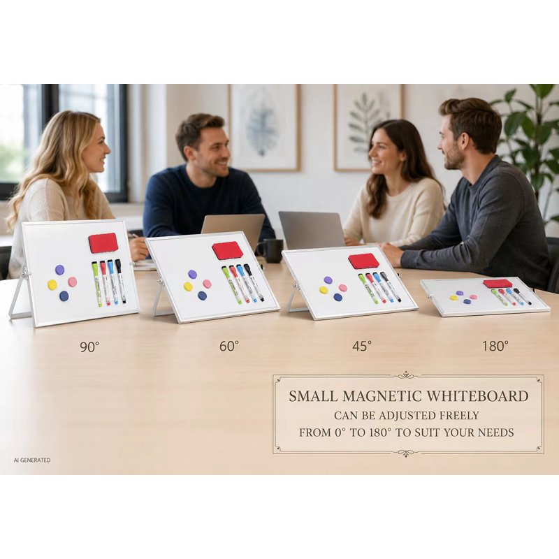 Magnetic Double-Sided Dry Erase Whiteboard with Stand & Accessories Set