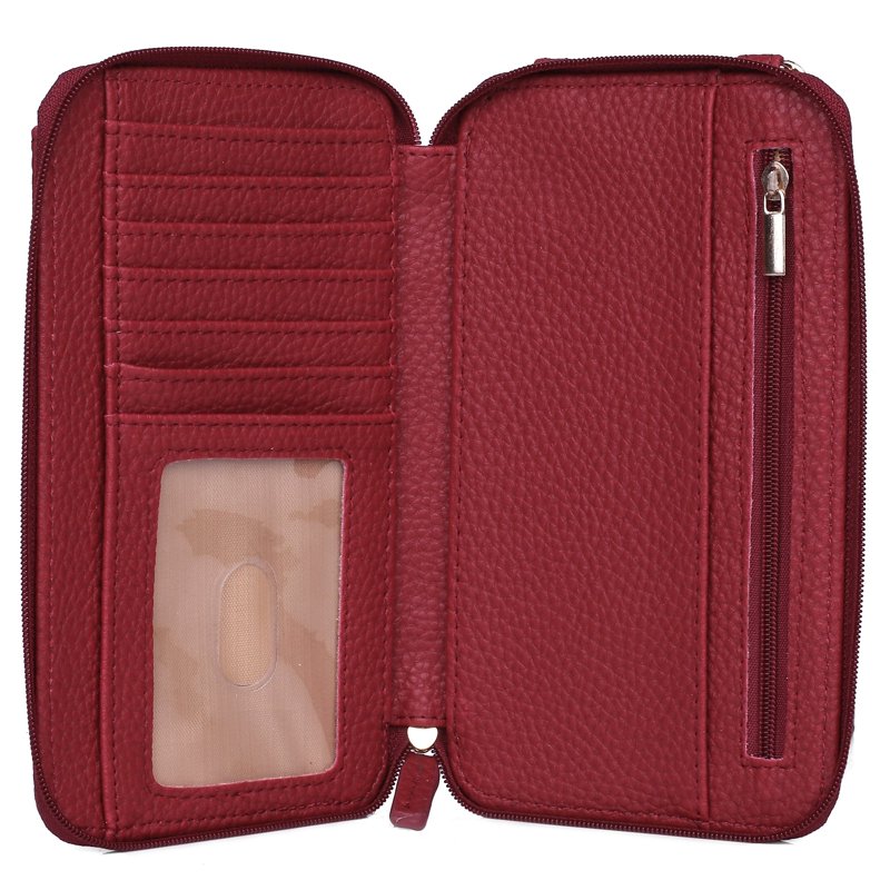 Women's Pebble Vegan Leather Crossbody Bag with RFID Blocking - Multiple Colors