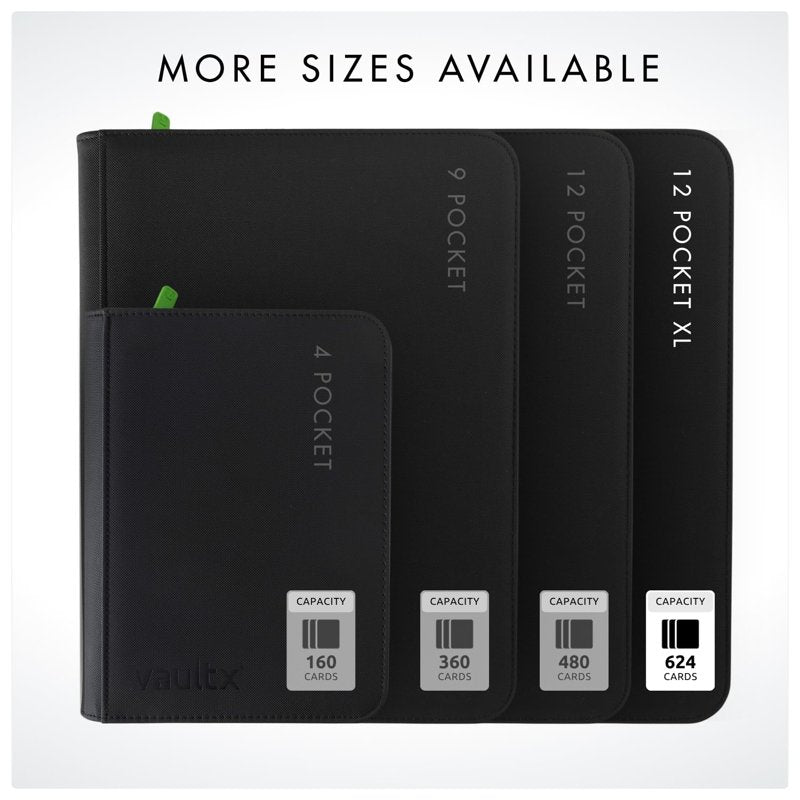 12 XL Pocket Trading Card Binder - Holds 624 Cards, Secure & Water-Resistant