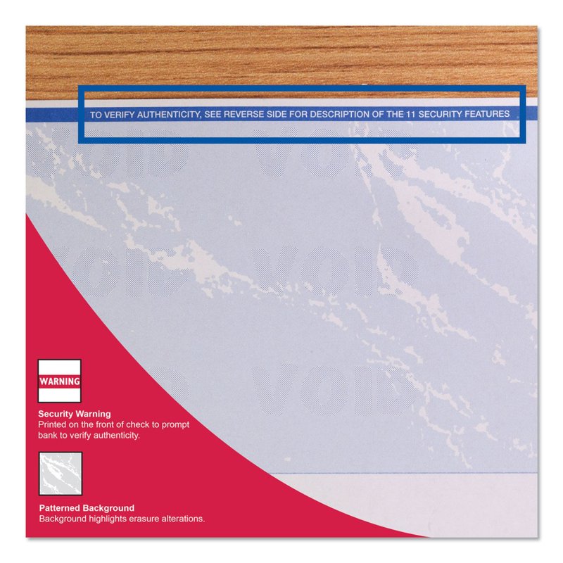 Business Checks with Security Features - Blue Marble Top, 8.5 x 11, 500 Sheets