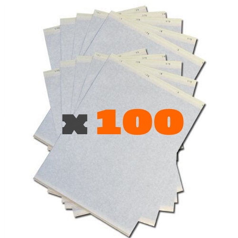 100 Pack Thermal Transfer Paper Sheets for Tattoo and Printing 8.5x14