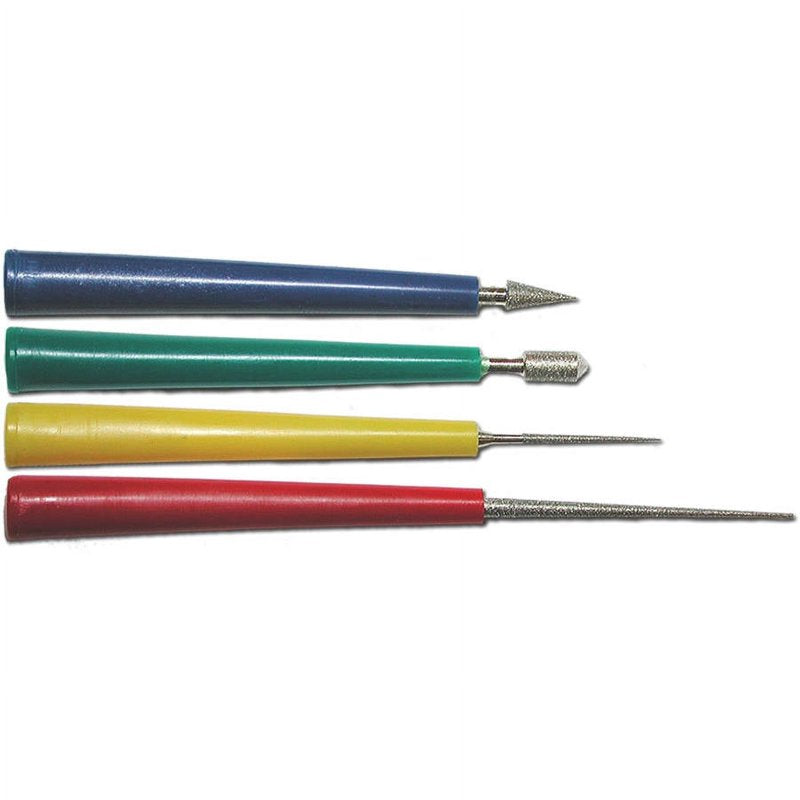 Bead Reamer Set of 4 for Jewelry Making - Stone, Glass, Ceramic Beads
