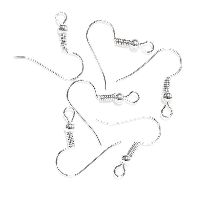 Jewelry Findings Starter Pack - Silver Finish, 75 Pieces for Earrings, Necklaces & Bracelets