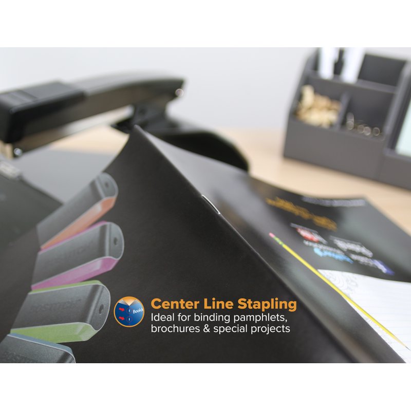 Metal No-Jam Booklet Stapler for Up to 20 Sheets - Centerline Binding