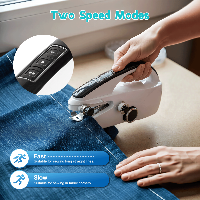 Portable Handheld Sewing Machine with 2 Speed Modes for Home Travel