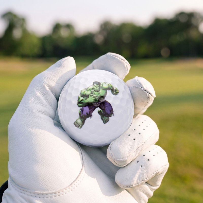 Superhero Golf Balls 12 Pack - Comic Book Style Novelty Golf Set
