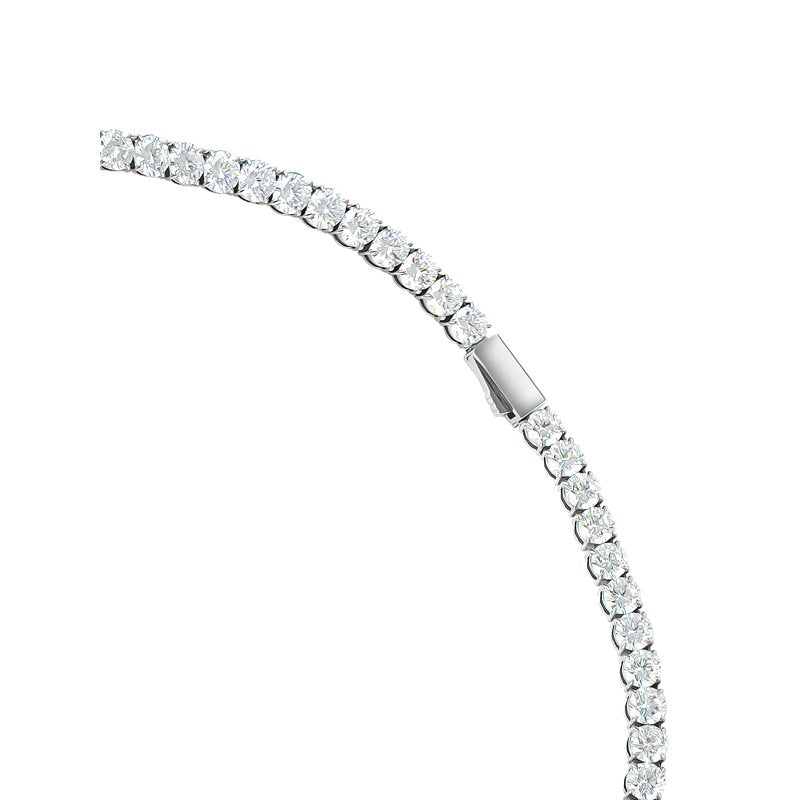 Men's Stainless Steel CZ Necklace 7mm Curb Chain 22 Inch Jewelry
