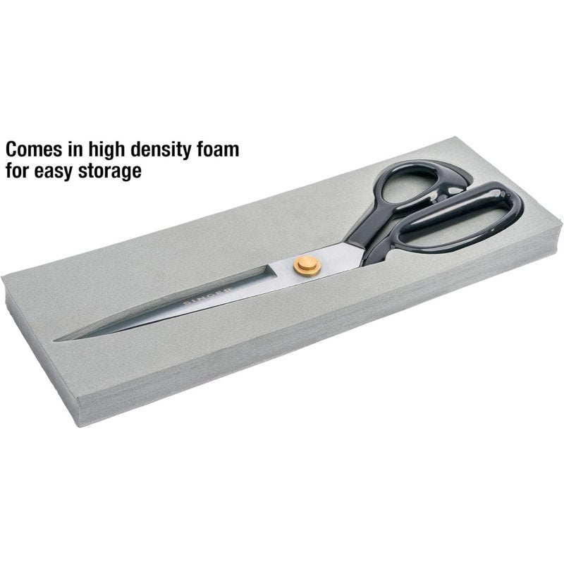 12-Inch Tailor Scissors - Heavy Duty Chrome-Plated Blades & Rubber Handles