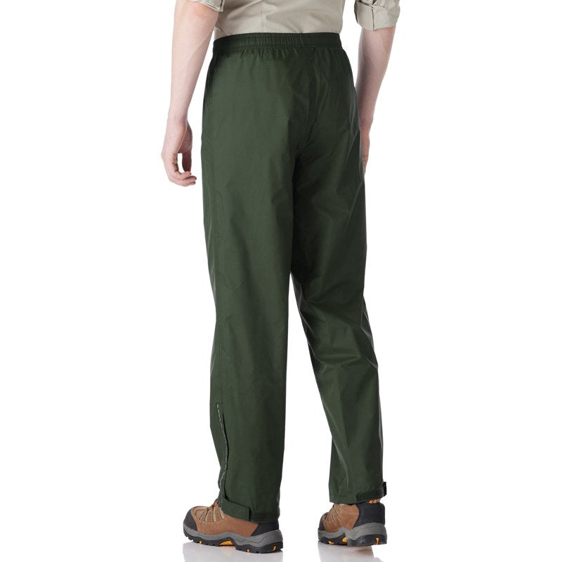 Off Road Ventures Men's Rain Pants Waterproof Windbreaker - Dark Green, 36x30