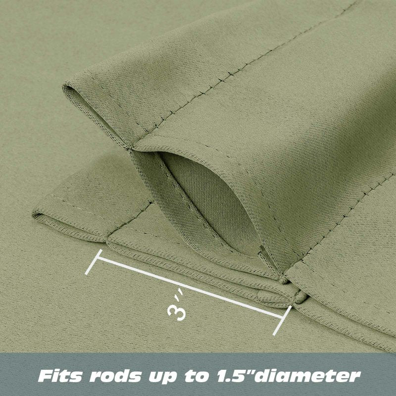 Sage Window Valance 60x18 Inches - Kitchen & Living Room Curtain with Rod Pocket