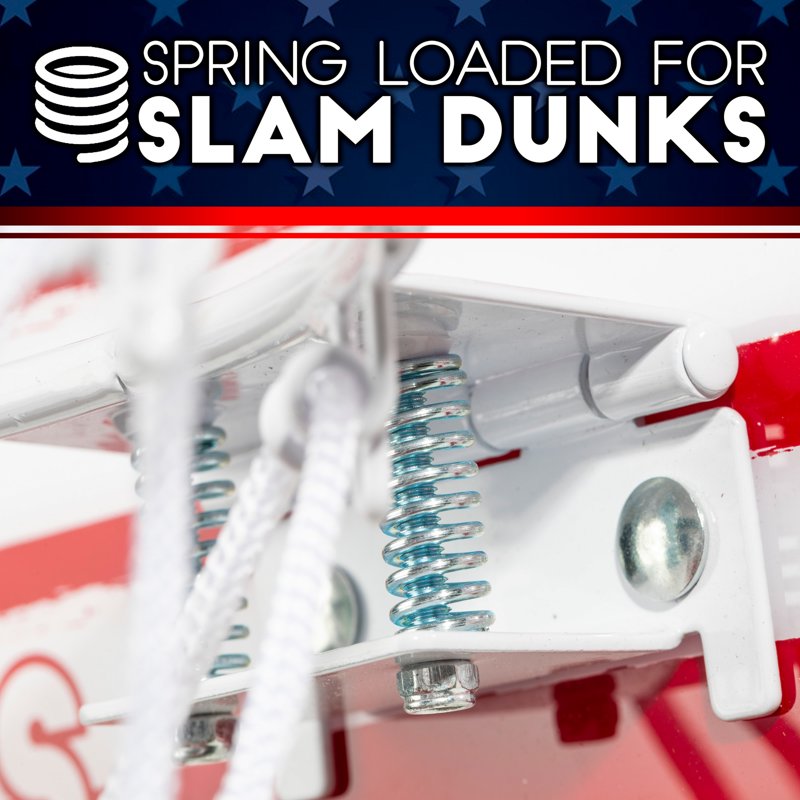 Mini Basketball Hoop Over The Door Indoor Slam Dunk Rim - Shatterproof Backboard, Includes Ball & Pump