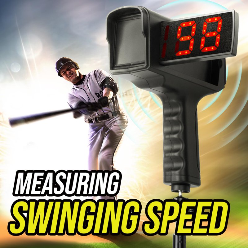 Baseball Radar Gun with LED & LCD Display, Adjustable Tripod, Speed Sensors