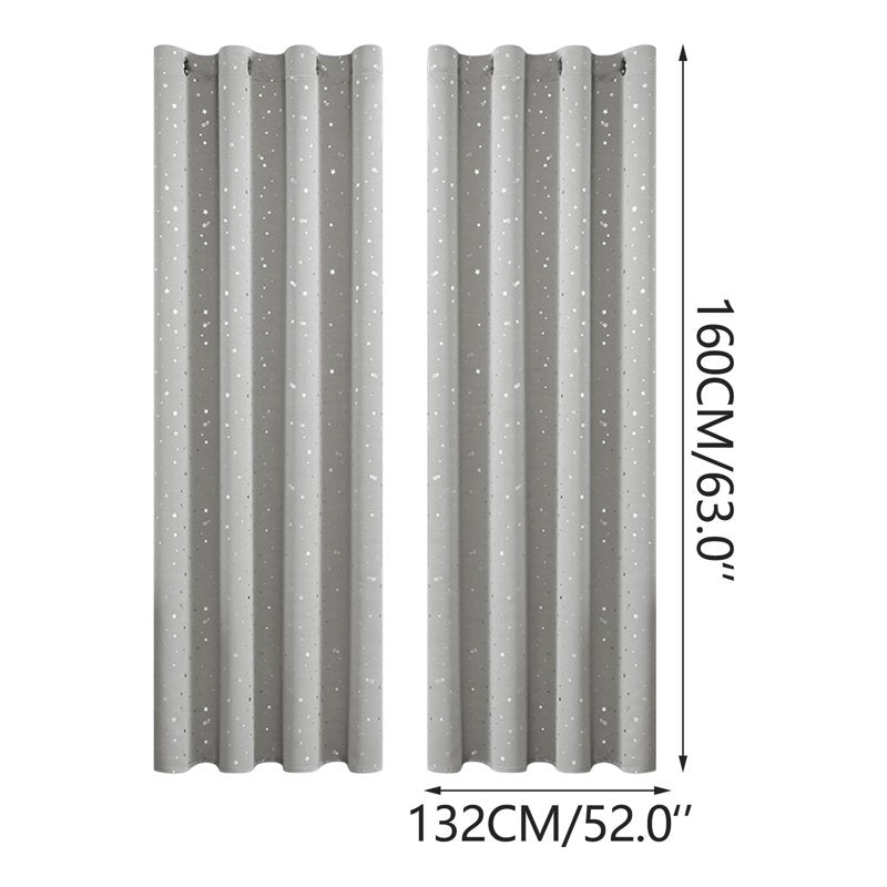 Blackout Insulated Curtains for Bedroom & Living Room - Noise Reduction, Energy Saving, Room Darkening Grommet Panels, 52x63 Inch