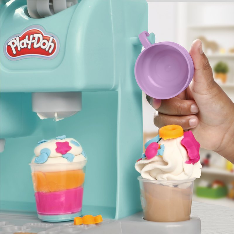 Pretend Play Coffee Set with 5 Play-Doh Colors - Kitchen Cafe Toy