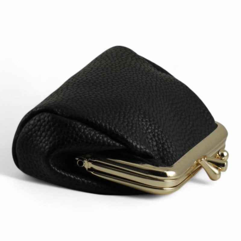 Leather Coin Purse with Triple Frame - Soft Butter Finish, Multi Pocket