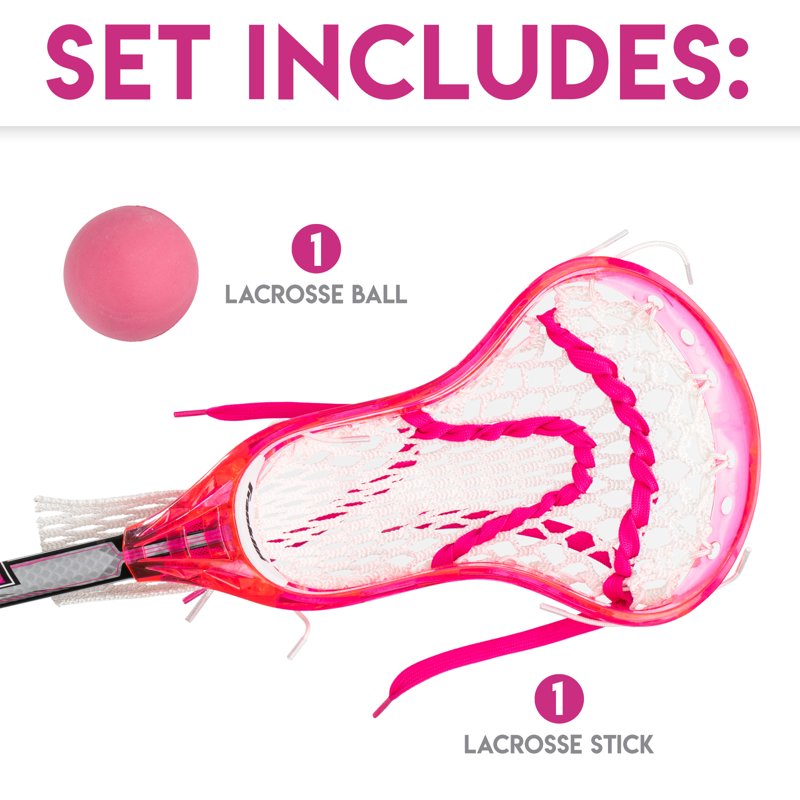 Kids Mini Lacrosse Stick and Ball Set - Beginner Youth Toy Lacrosse 34 Inch