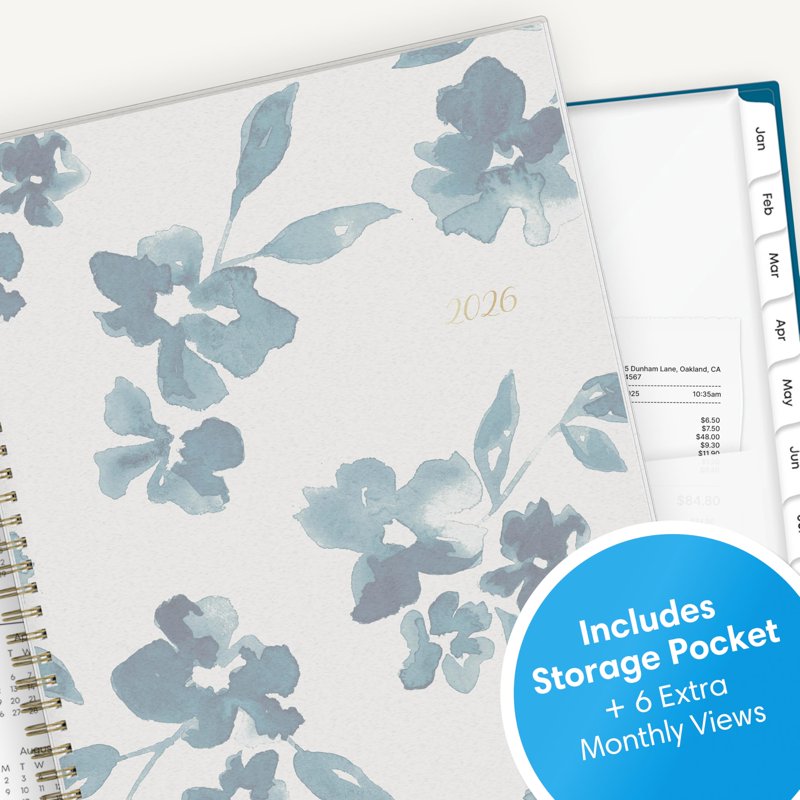 2026 Weekly & Monthly Planner Calendar | 8.5 x 11, Flexible Cover, Laminated Tabs