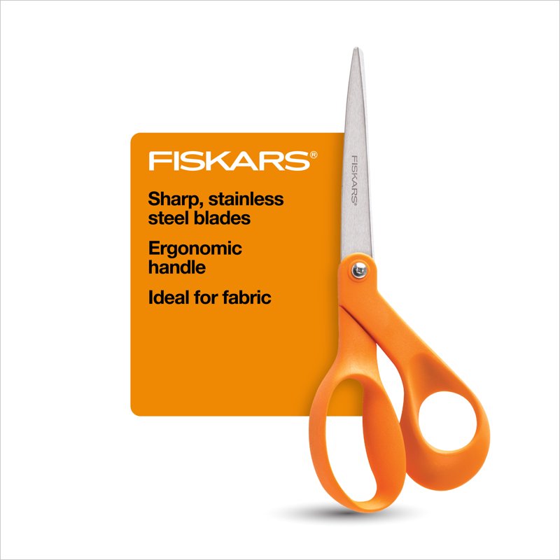 Fiskars 8 Inch Non-Stick Scissors - Precision Fabric & Craft Cutting