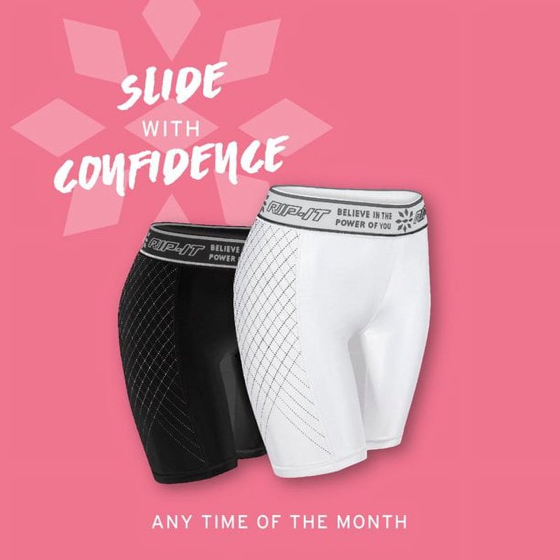 Women's Softball Sliding Shorts with Built-In Period Protection - Breathable & Padded