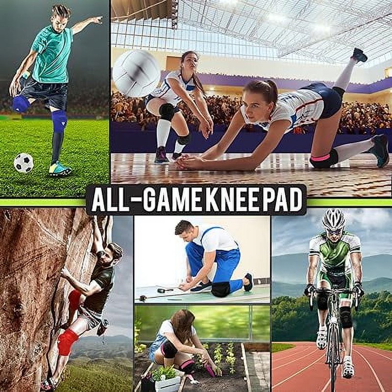 Knee Pads for Sports and Work - Protective Foam Brace, Anti-Slip, Unisex