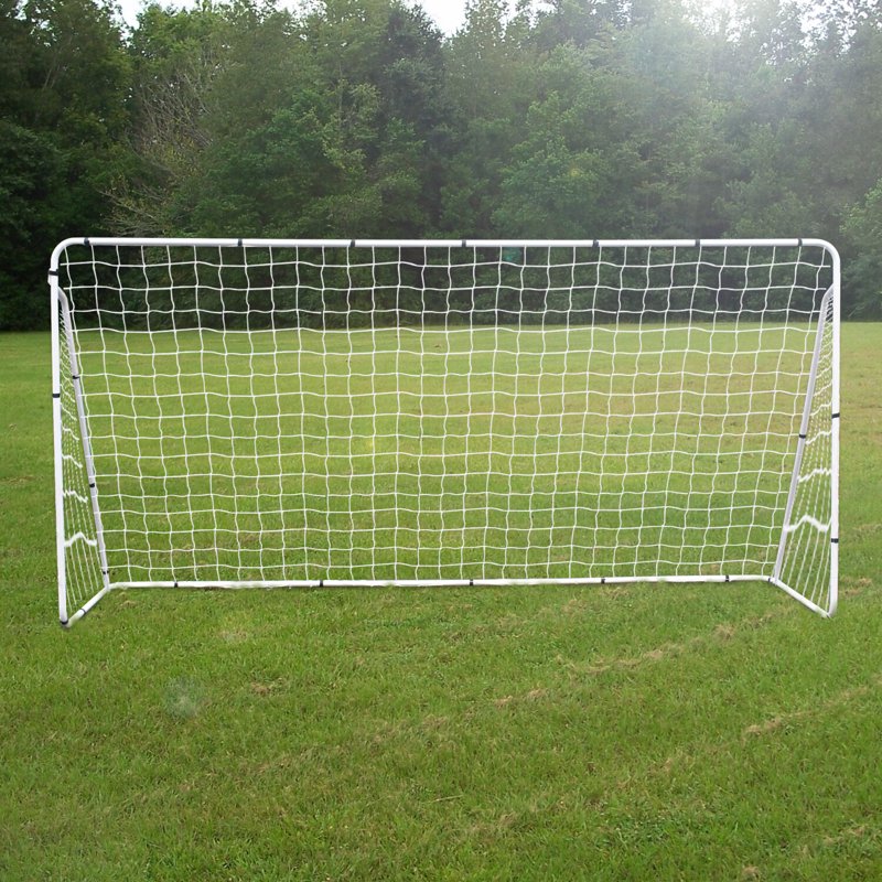 12' x 6' Portable Soccer Goal with Net - Steel Backyard Youth/Adult Training