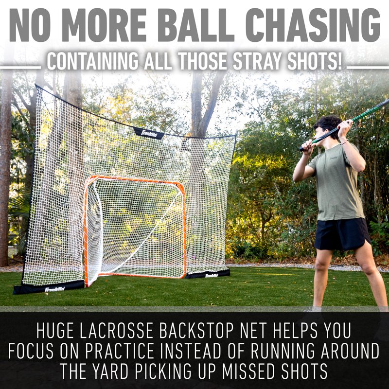 Lacrosse Goal Backstop 12' x 9' Fiber Tech for Backyard & Training