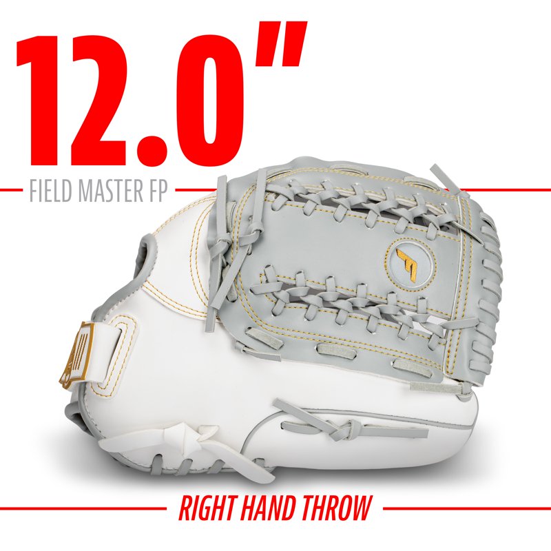 Fastpitch Softball Glove 12 Inch - Durable Synthetic Leather, Right Hand Throw