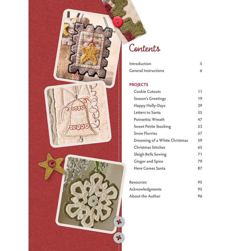 Christmas Stitchery Book - 40 Holiday Home Decor Projects for Hand Embroidery