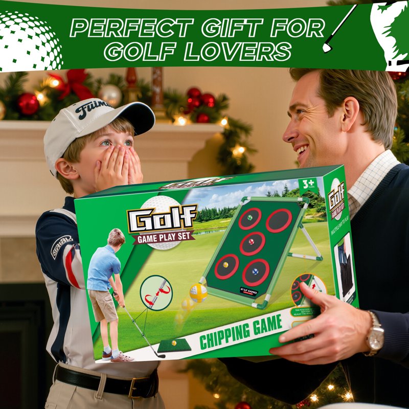 Golf Chipping Game Set for Kids - Adjustable Height, 20 Sticky Balls - Outdoor & Indoor Family Toy (Variation: Golf Adjustible Height)