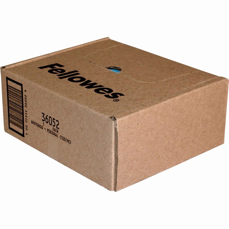 Fellowes Wastebags for 6-7 Gallon Shredders - Pack of 100, Recyclable