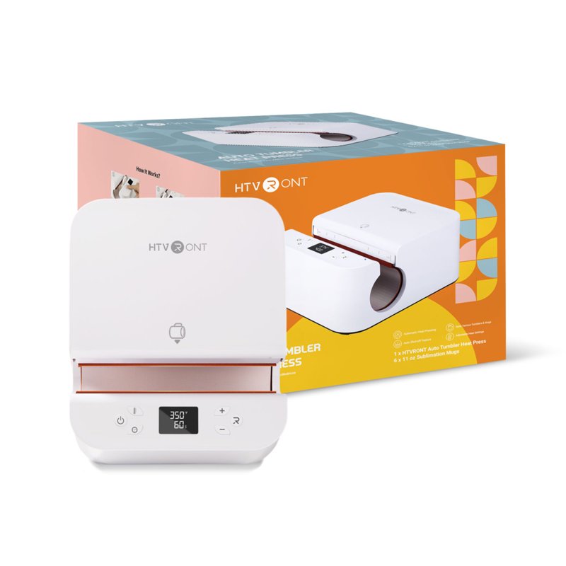 Auto Mug Heat Press Machine for Sublimation with 6 11oz Mugs Bundle