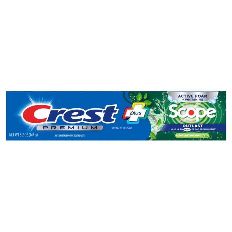 Crest Long Lasting Mint Toothpaste with Whitening and Tartar Control - 5.2 oz